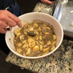 Stirring together the Bananas Foster sauce mixture, taken by Allspice Photography, LLC.