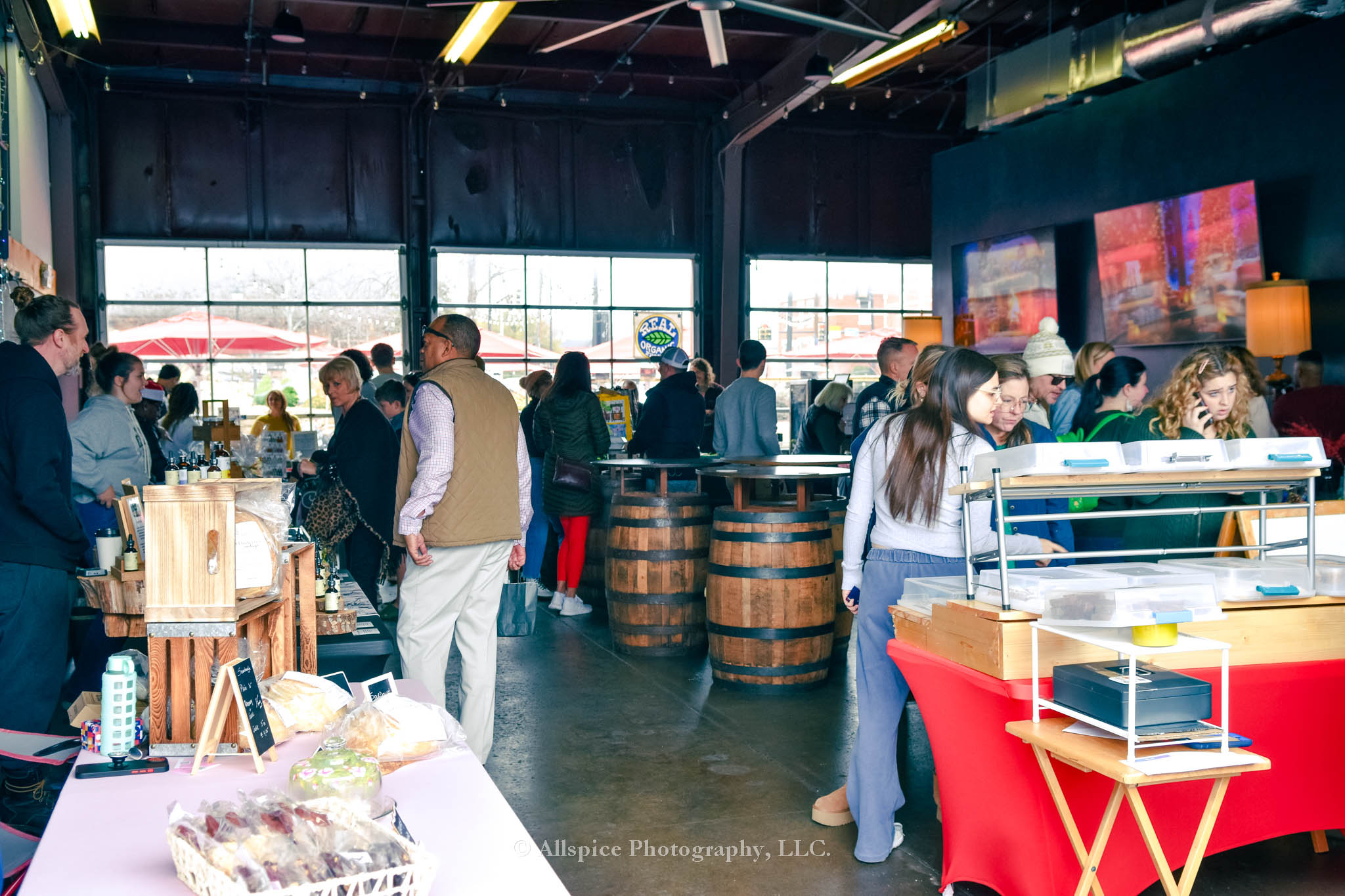 The Toasty Farmer Market inside Sum Bar in Greenville, SC, taken by Allspice Photography, LLC.