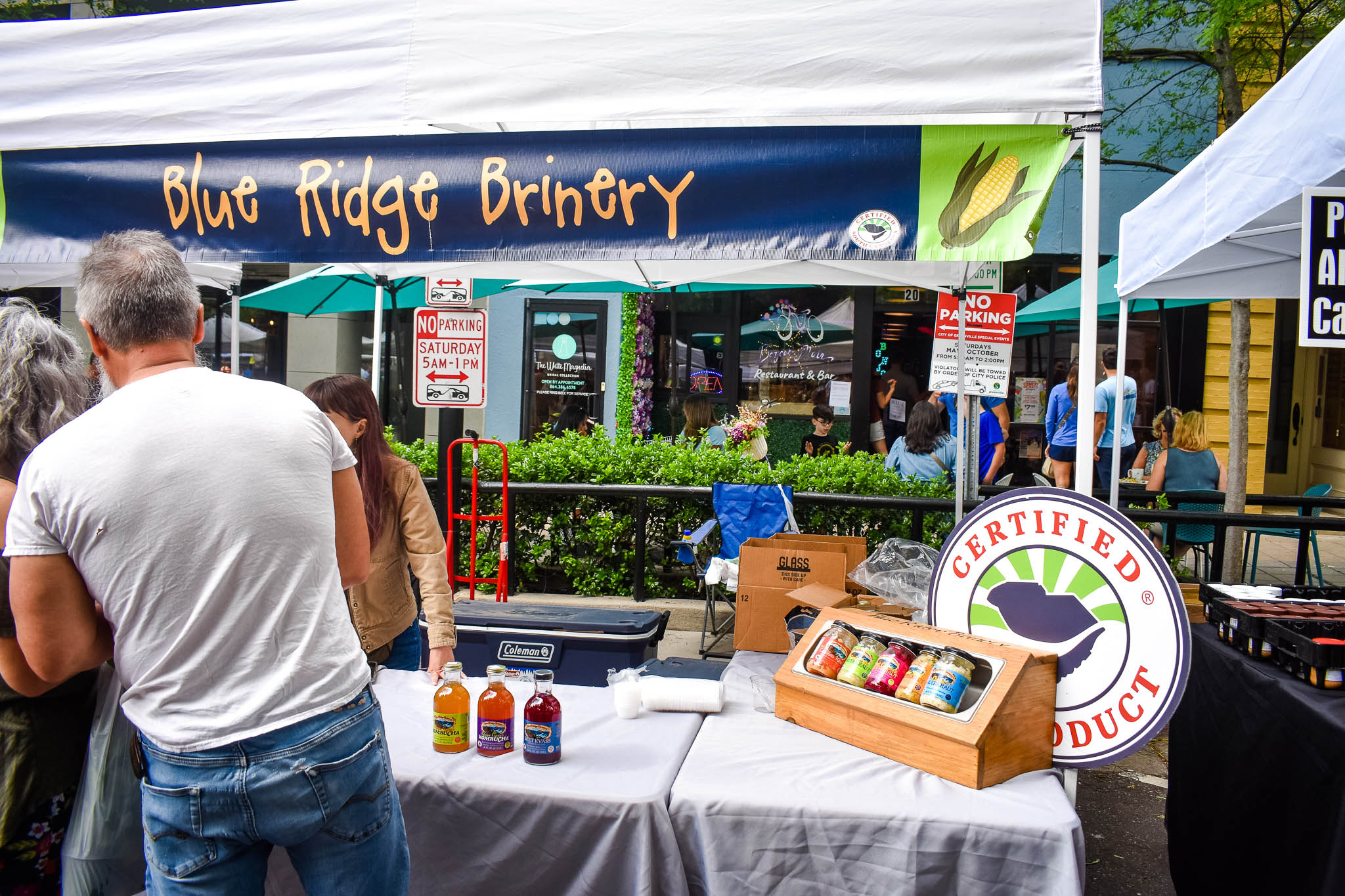 Blue Ridge Brinery at the TD Saturday Market in downtown Greenville, SC. Taken by Allspice Photography, LLC.