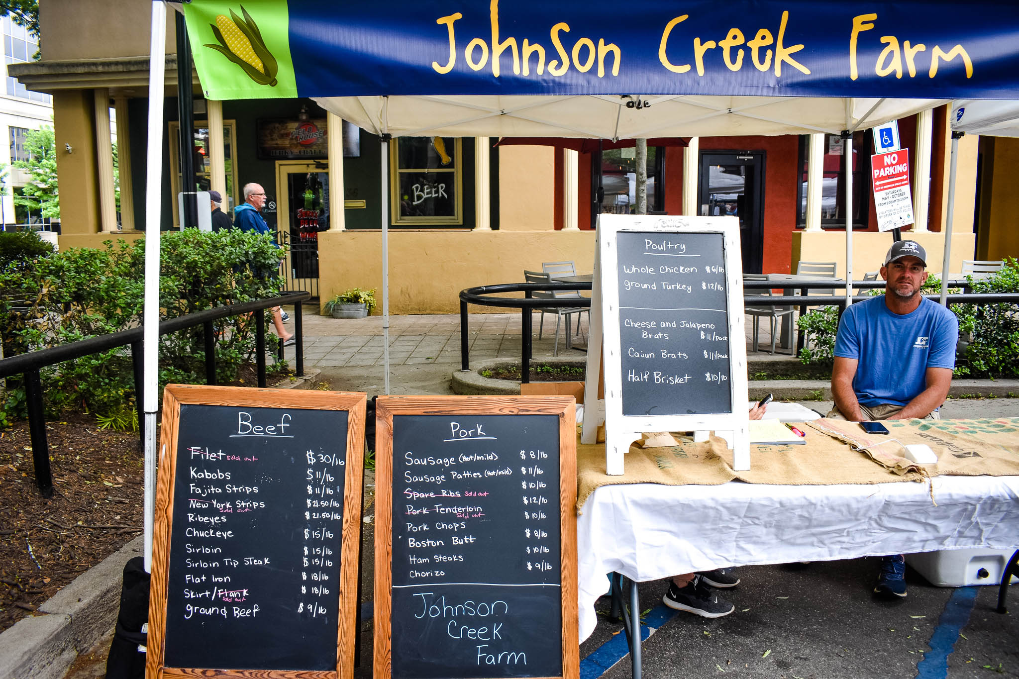 Johnson Creek Farm the TD Saturday Market in downtown Greenville, SC. Taken by Allspice Photography, LLC.