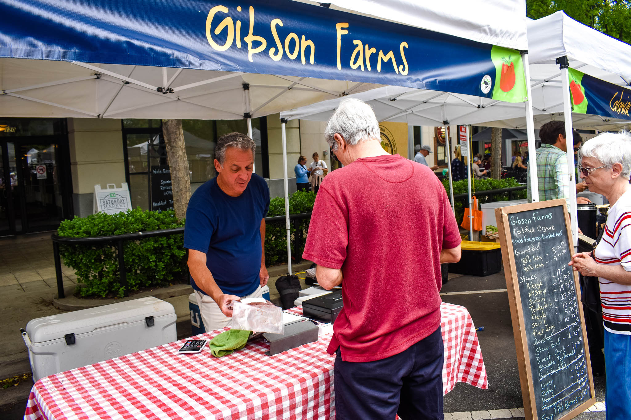 Gibson Farms at the TD Saturday Market in downtown Greenville, SC. Taken by Allspice Photography, LLC.