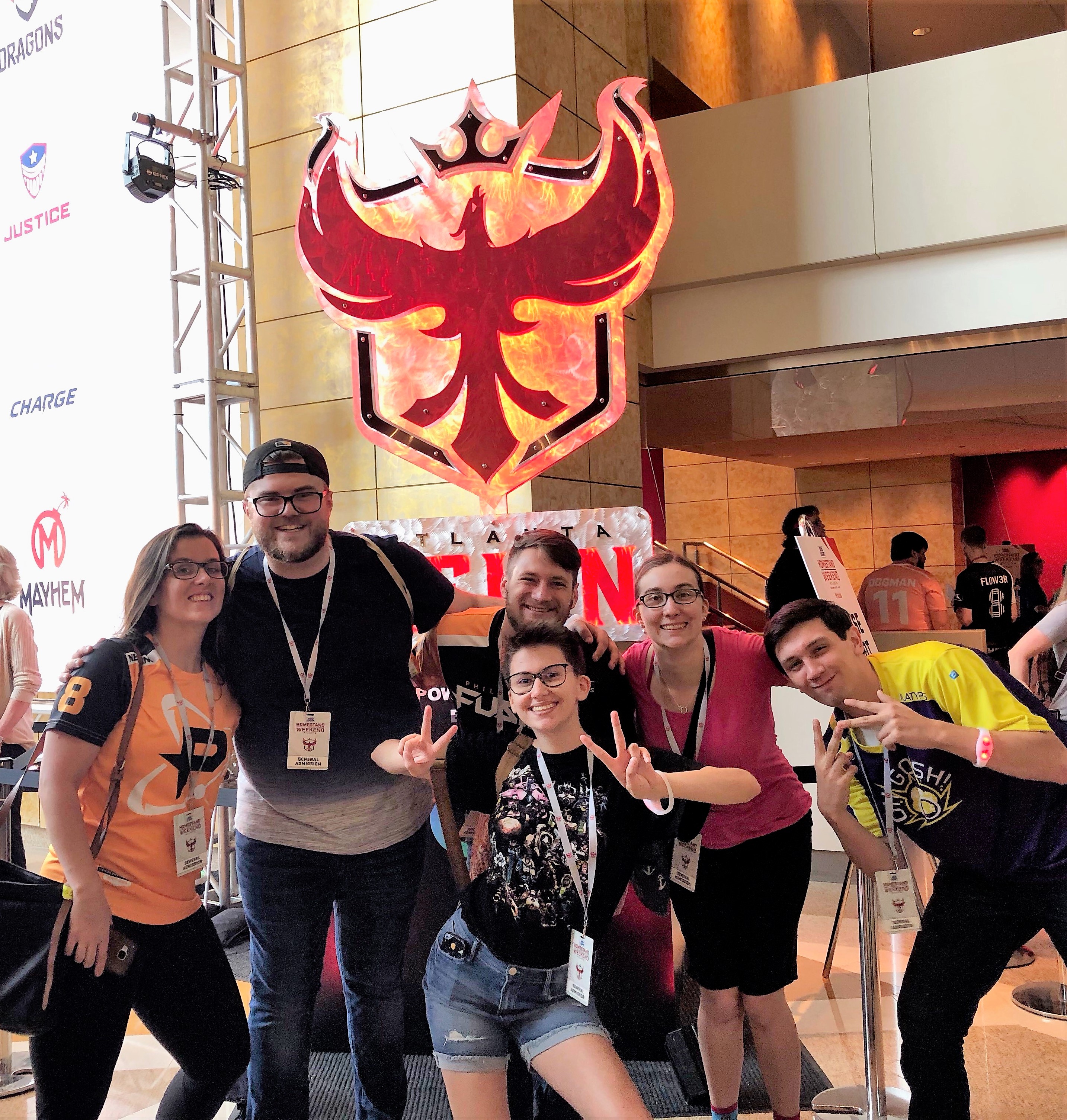 The Oh Gosh! Team with the Atlanta Reign logo.