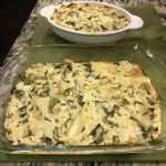 The finished non-dairy spinach artichoke dip, taken by Allspice Photography, LLC.
