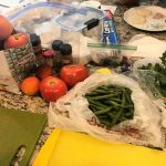 Setting up all the ingredients for the Green beans Pecan-dine. Taken by Allspice Photography, LLC.