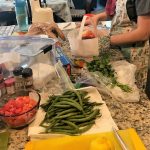 Cutting the green beans for the recipe. Taken by Allspice Photography, LLC.