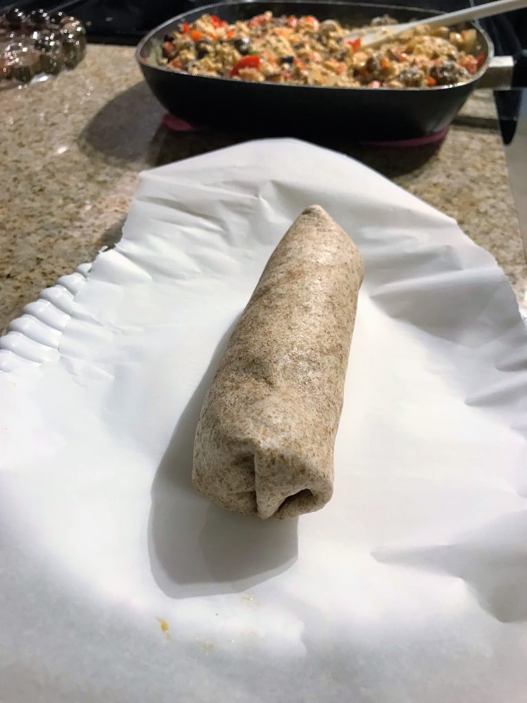 The finished folded burrito! Taken by Allspice Photography, LLC.