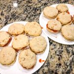 The completed Guava Shortbread Sandwich Cookies!