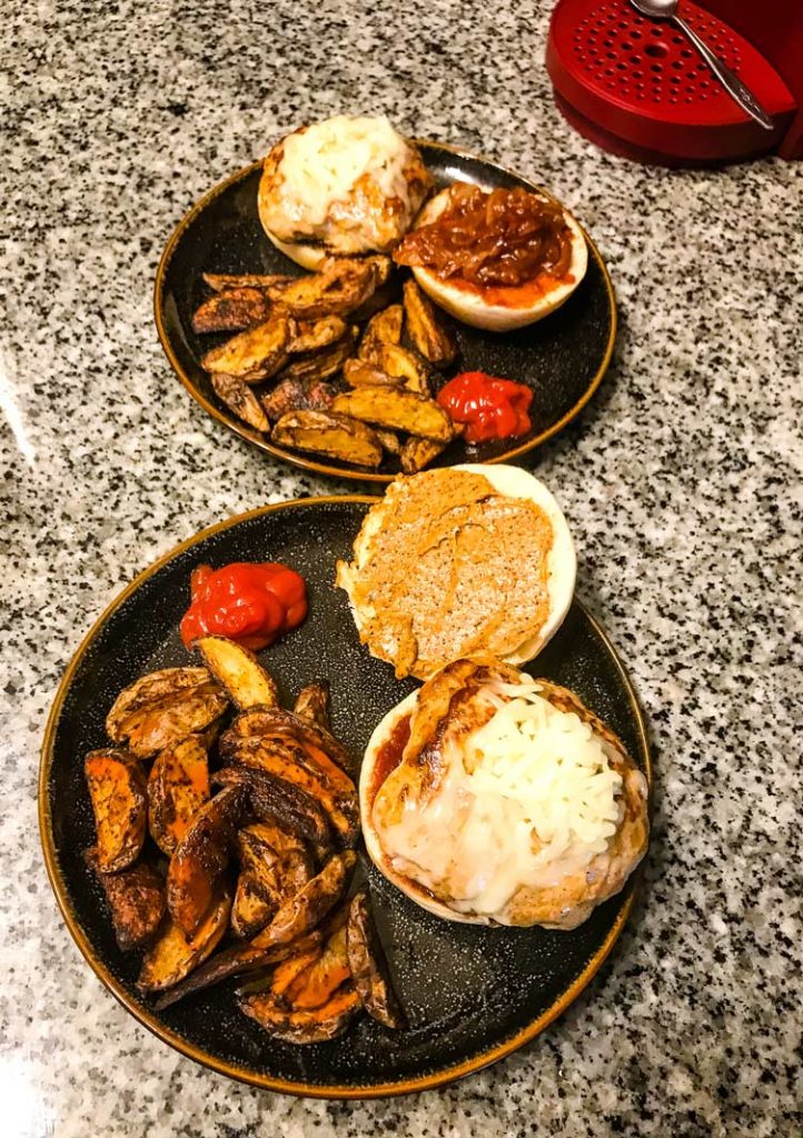 BBQ Cheddar Pork Burgers