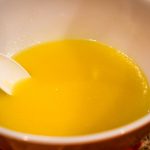 The butter, sugar, and evaporated coconut milk, melted together. Taken by Allspice Photography, LLC.
