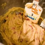 Mixing together the batter for the lemon cranberry cupcakes. Taken by Allspice Photography, LLC.