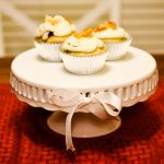 Our lemon cranberry cupcakes on display! Taken by Allspice Photography, LLC.