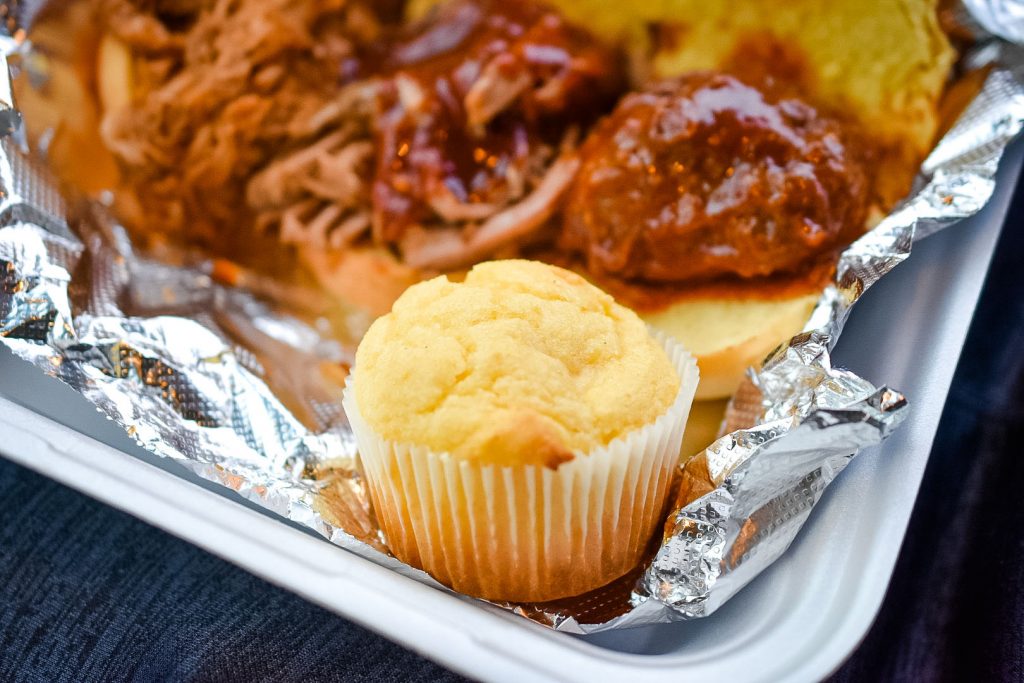 We also snagged a corn muffin because I'm very particular about my cornbread, as you all know.