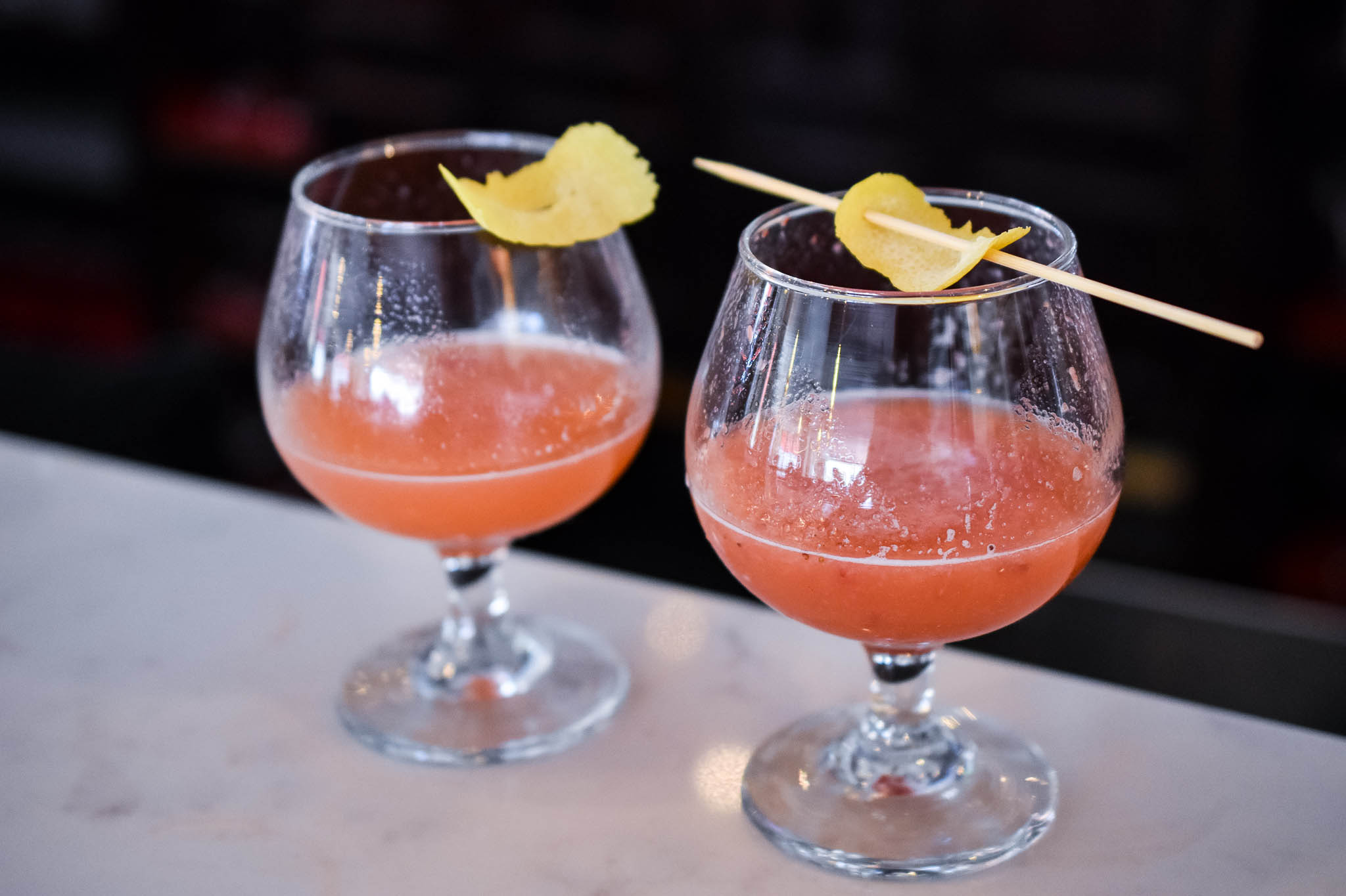 The Summer Berry Mocktail, created for the Moms on the Move Podcast at the Limoncello restaurant in Greenville, SC. Taken by Allspice Photography, LLC.