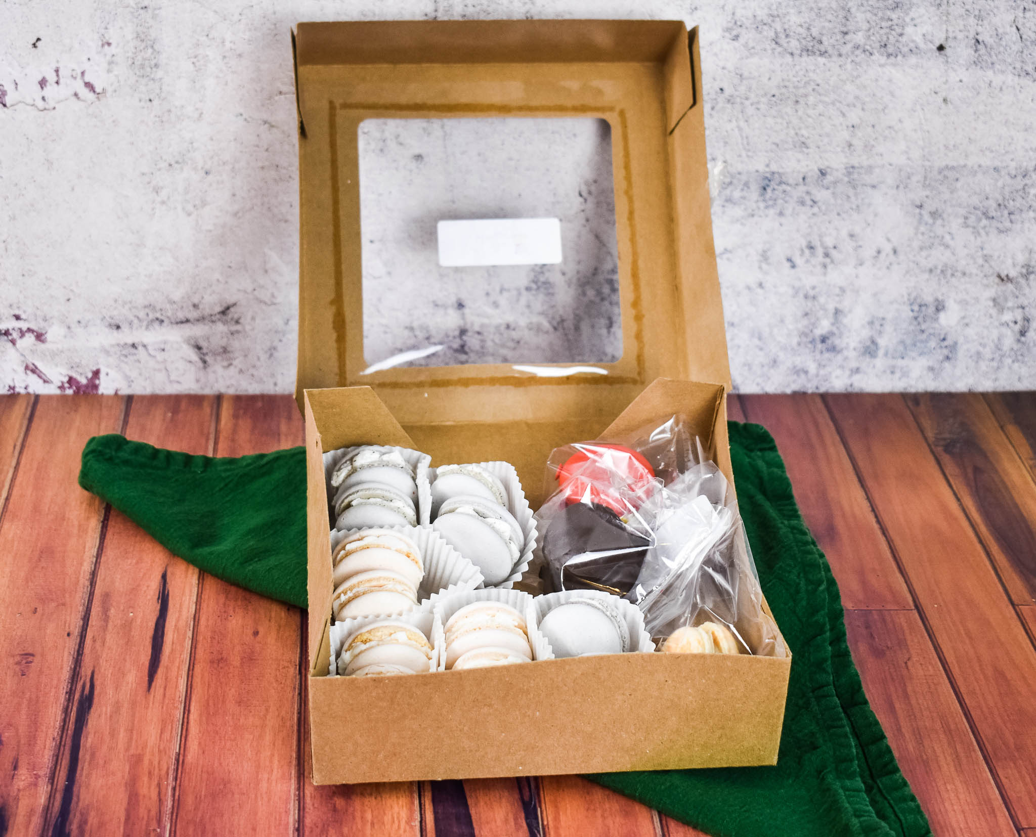 Robin's macaron box from Robin's Just Desserts in Simpsonville, SC.