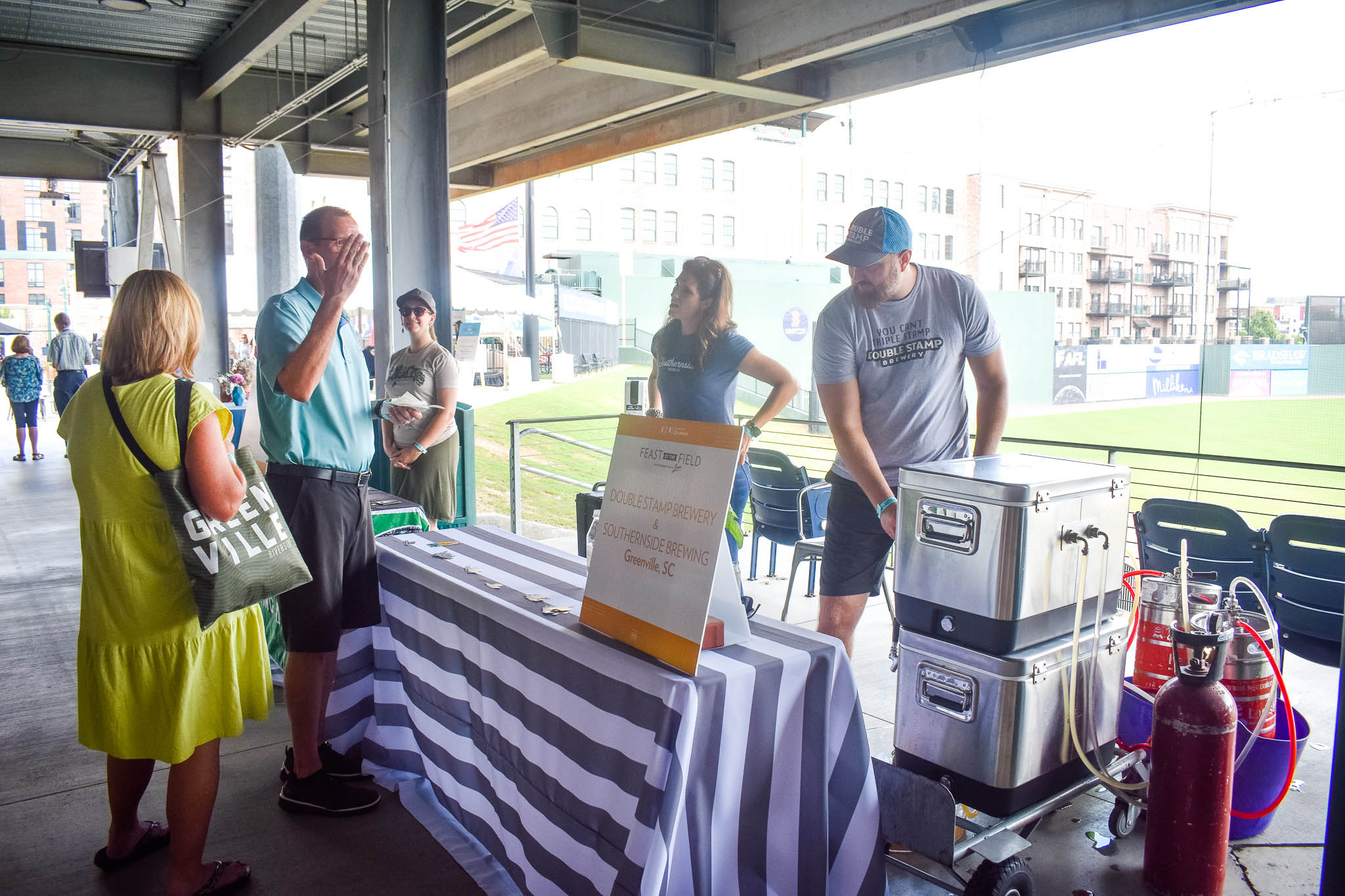 Double Stamp Brewery & Southernside Brewing at Feast by the Field at Fluor Field in downtown Greenville, SC.