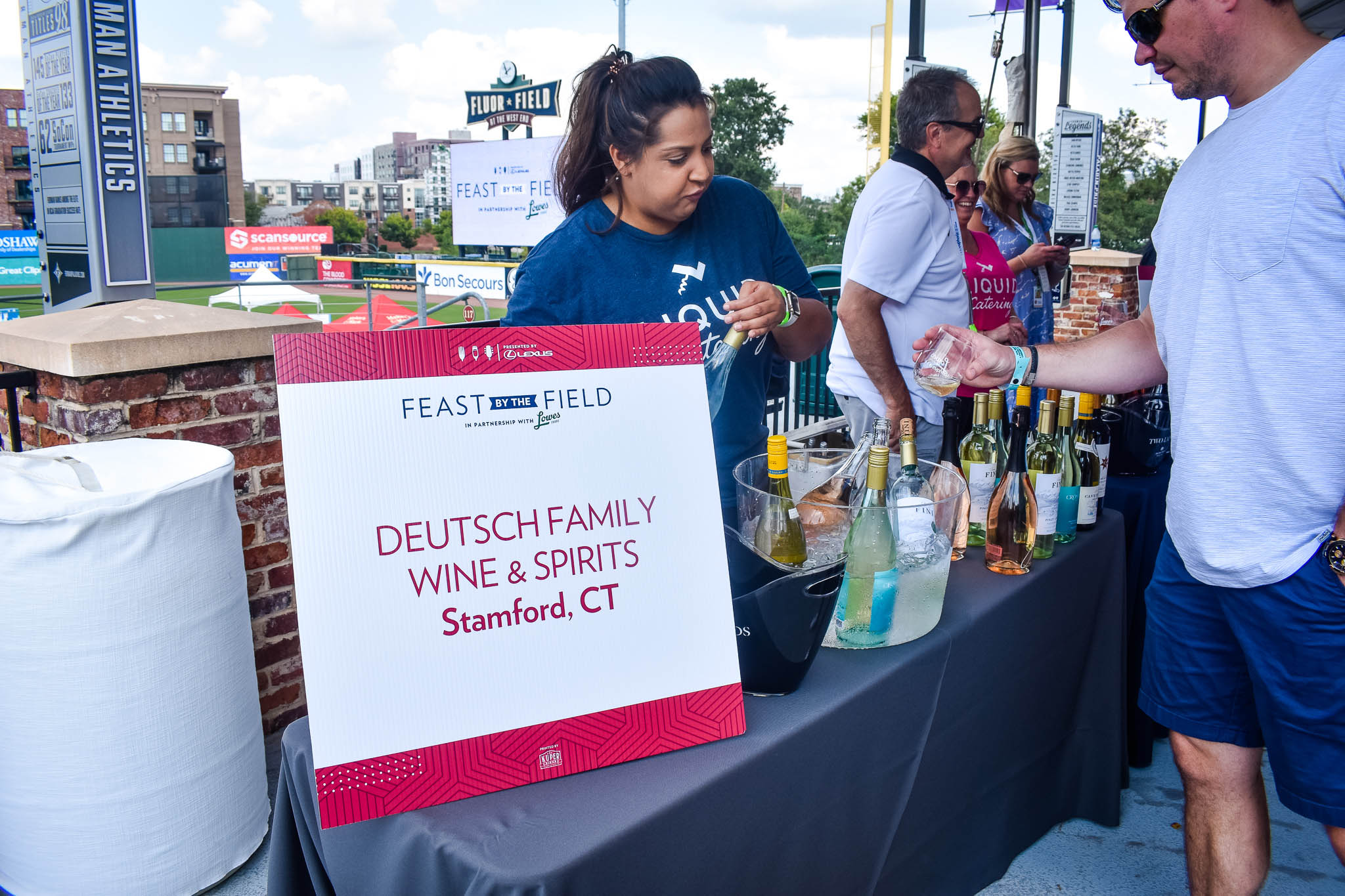 Deutsch Family Wine & Spirits (Stamford, CT) in the Wine Club section of Feast by the Field in downtown Greenville, SC.