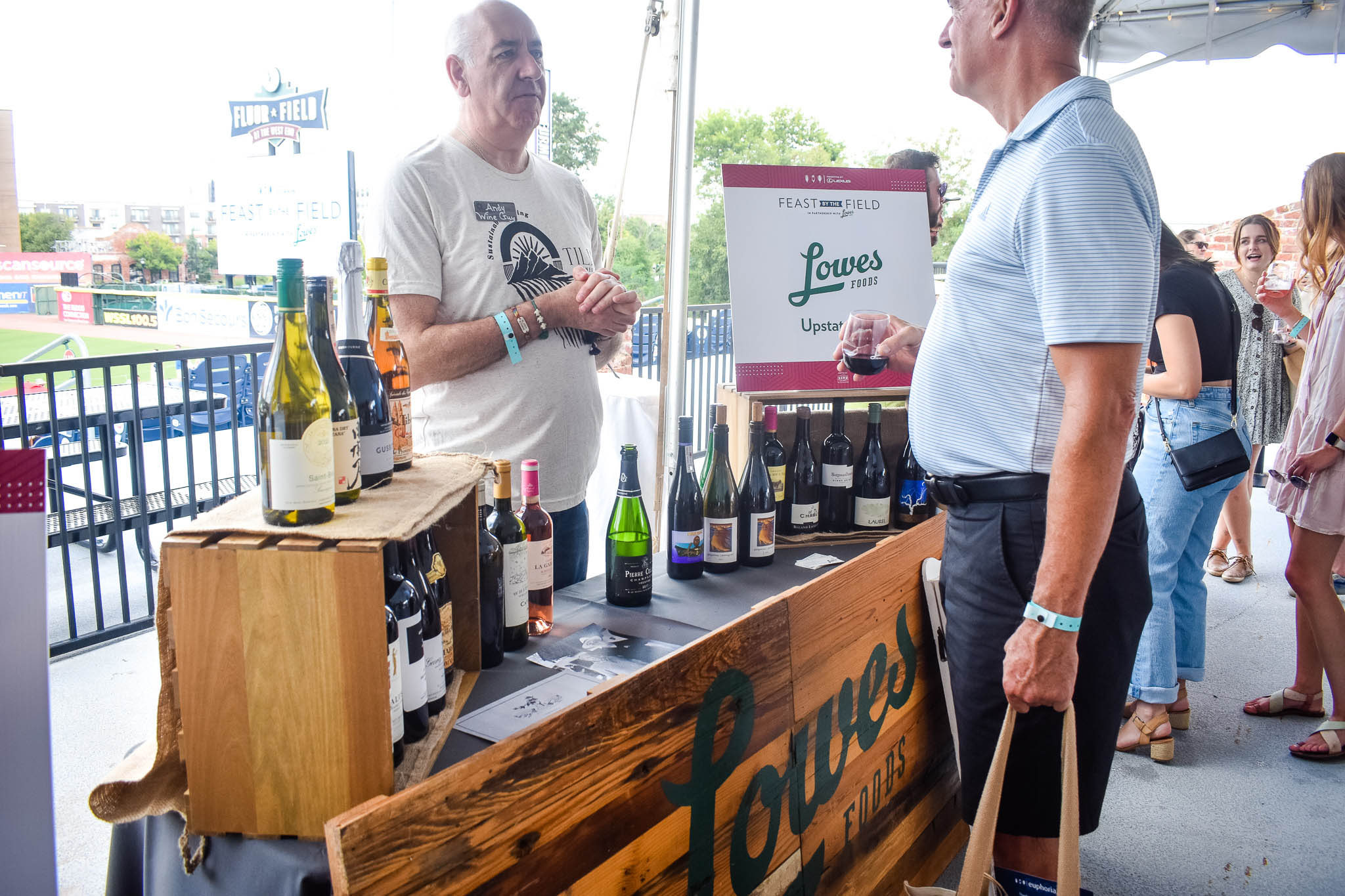 Lowes Foods (Upstate, SC) in the Wine Club section of Feast by the Field in downtown Greenville, SC.