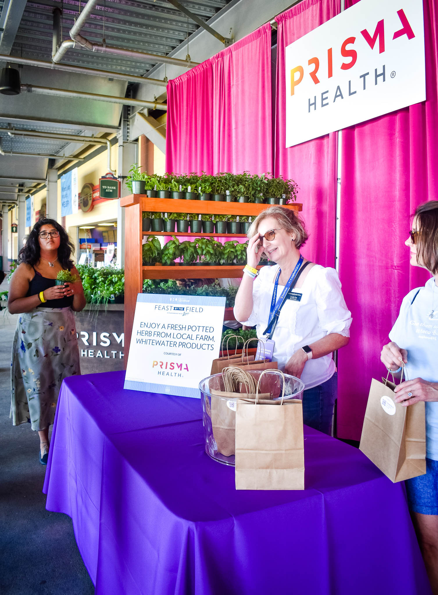 Plants & herbs given away by Prisma Health at the Feast by the Field Day Two at Fluor Field in downtown Greenville, SC.