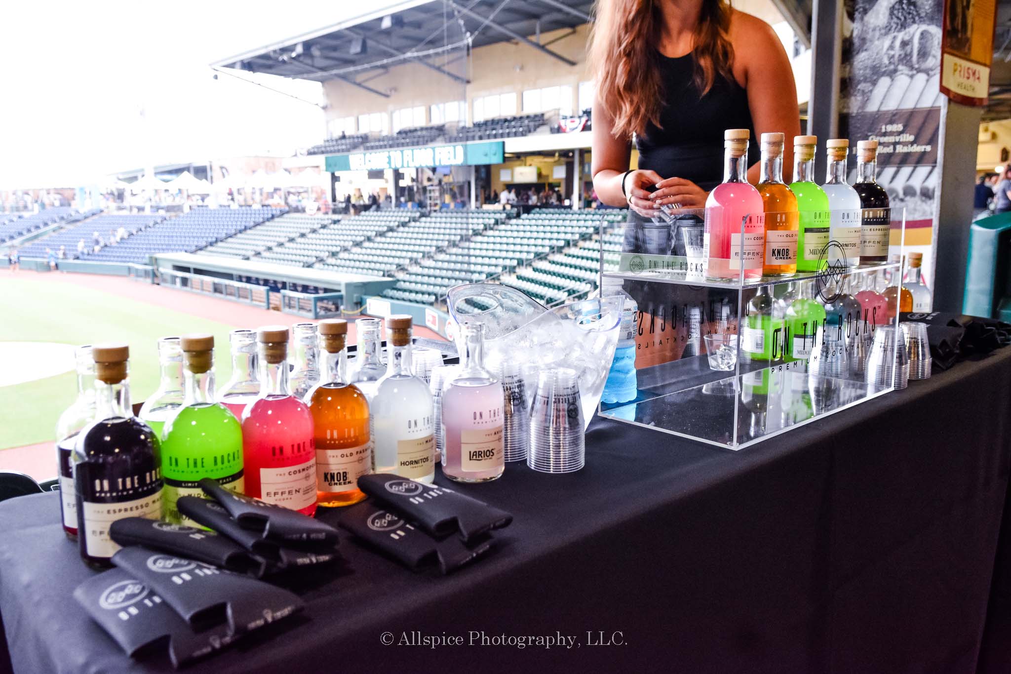 On the Rocks Cocktail table from Euphoria Greenville's Feast by the Field Event in Greenville, SC, taken by Allspice Photography, LLC.