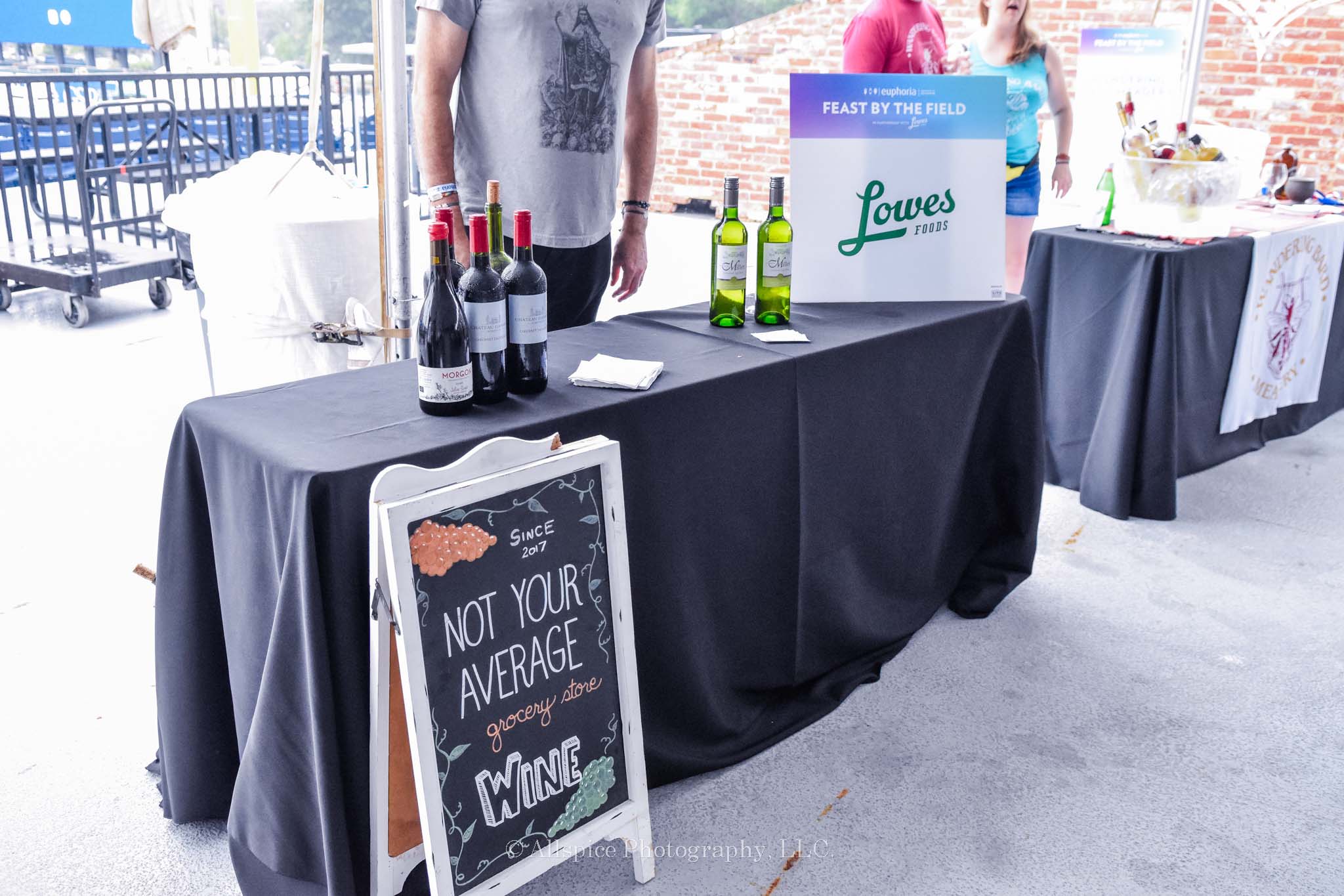 Lowes Foods Wines at Feast by the Field, taken by Allspice Photography, LLC.