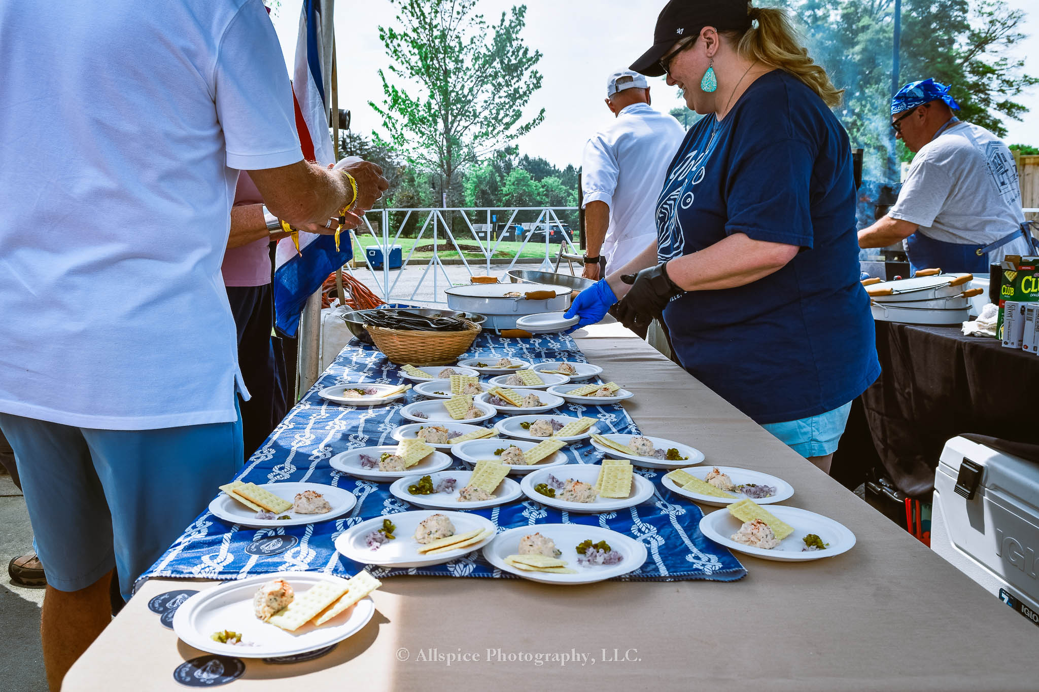 Smoked fish dip from Jones Oyster Co. from the VIP section of Southern Roots Reunion 2024. Taken by Allspice Photography, LLC.