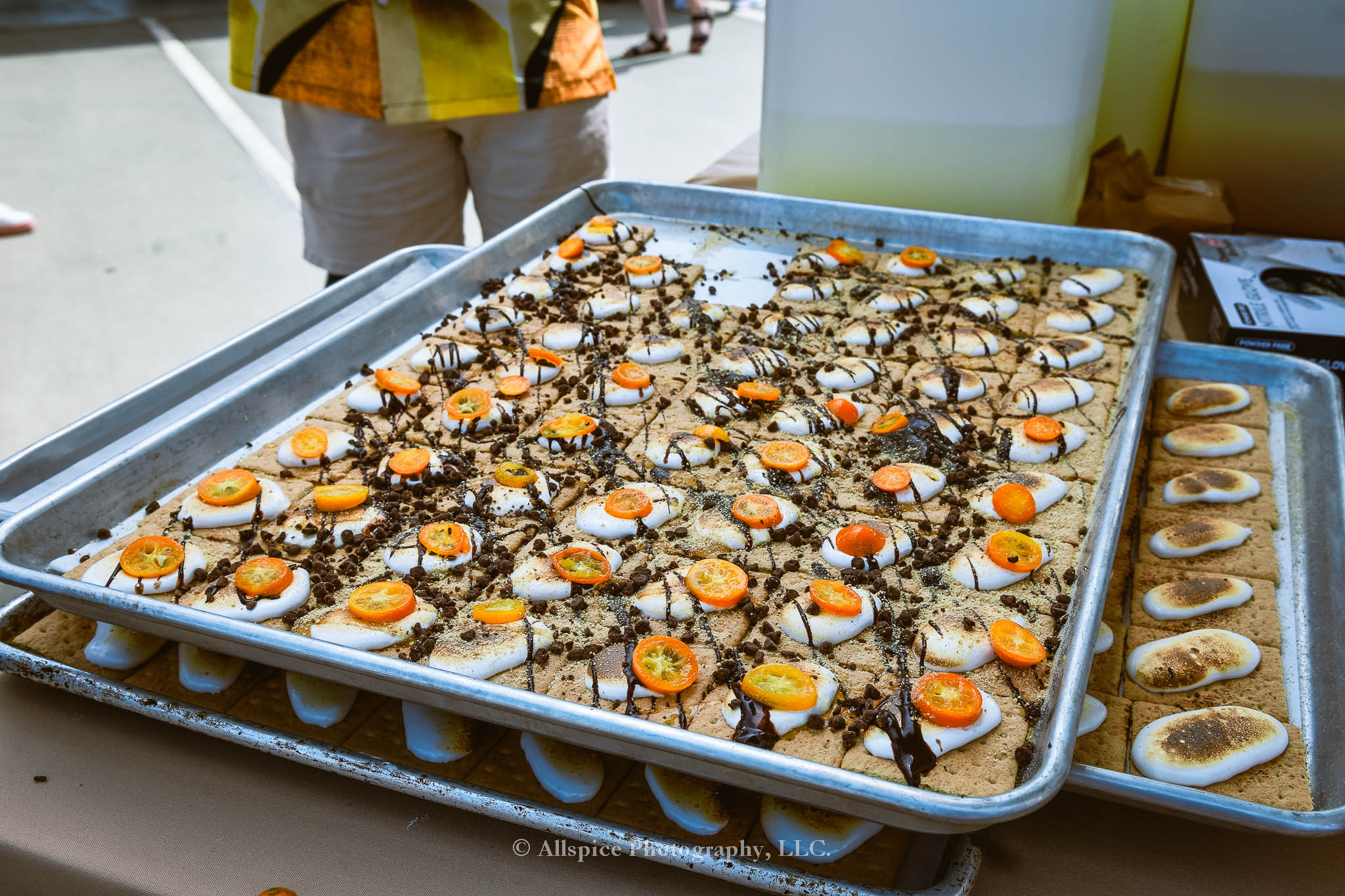 Elevated toasted s'mores with kumquats from the City Club of Greenville in the VIP section at Southern Roots Reunion 2024. Taken by Allspice Photography, LLC.