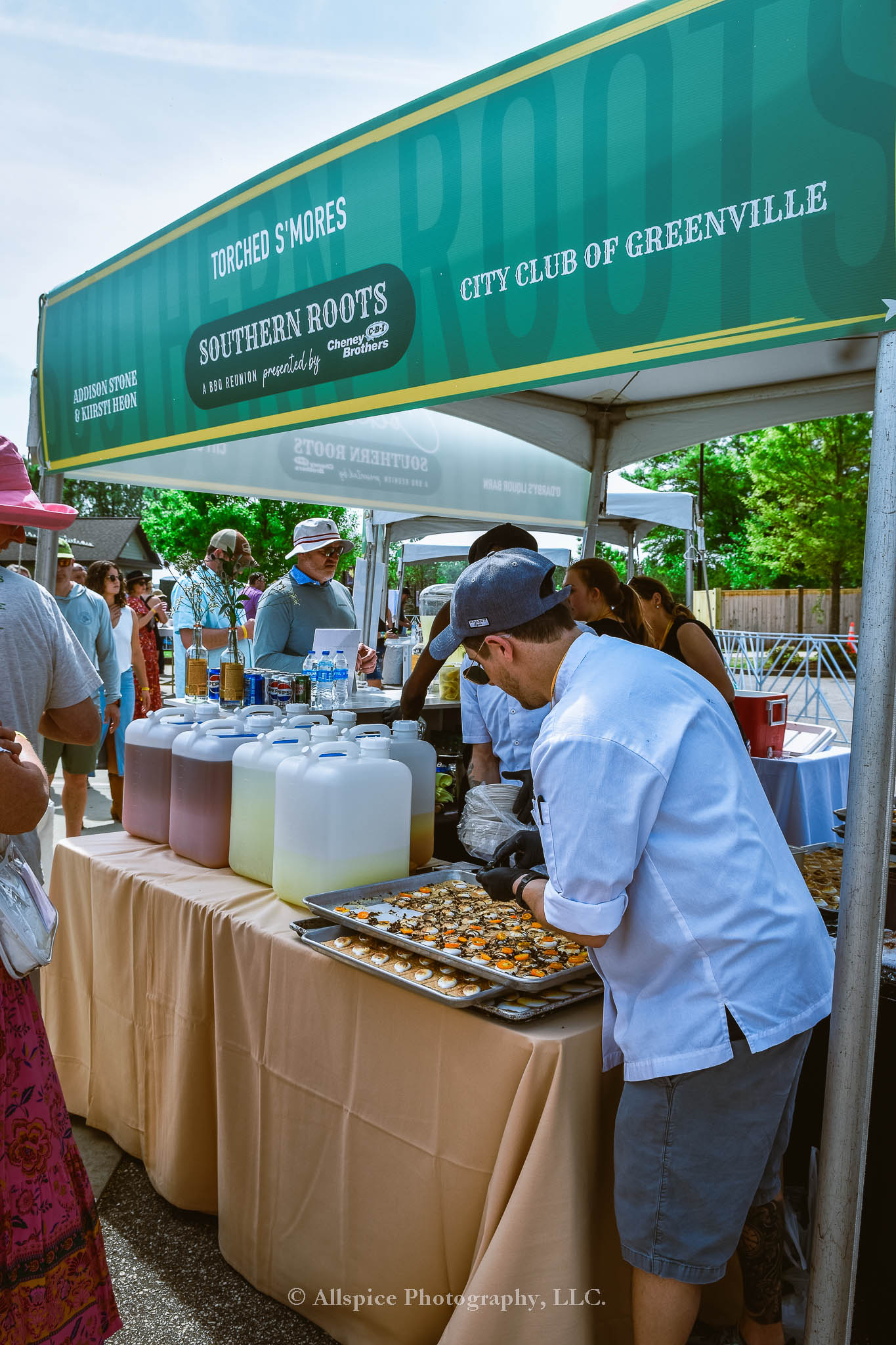 Elevated toasted s'mores with kumquats from the City Club of Greenville in the VIP section at Southern Roots Reunion 2024. Taken by Allspice Photography, LLC.
