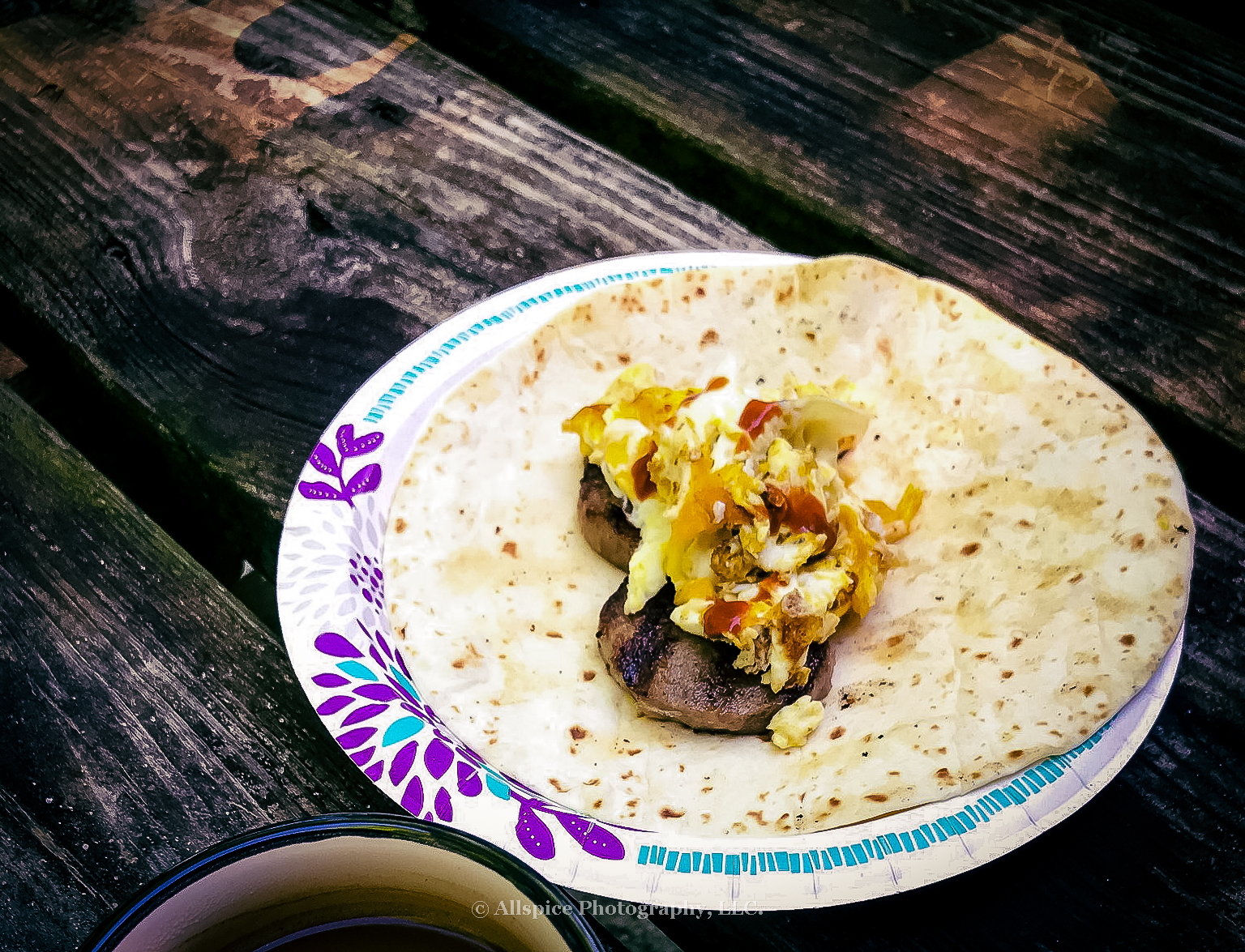 Breakfast burrito, taken by Allspice Photography, LLC