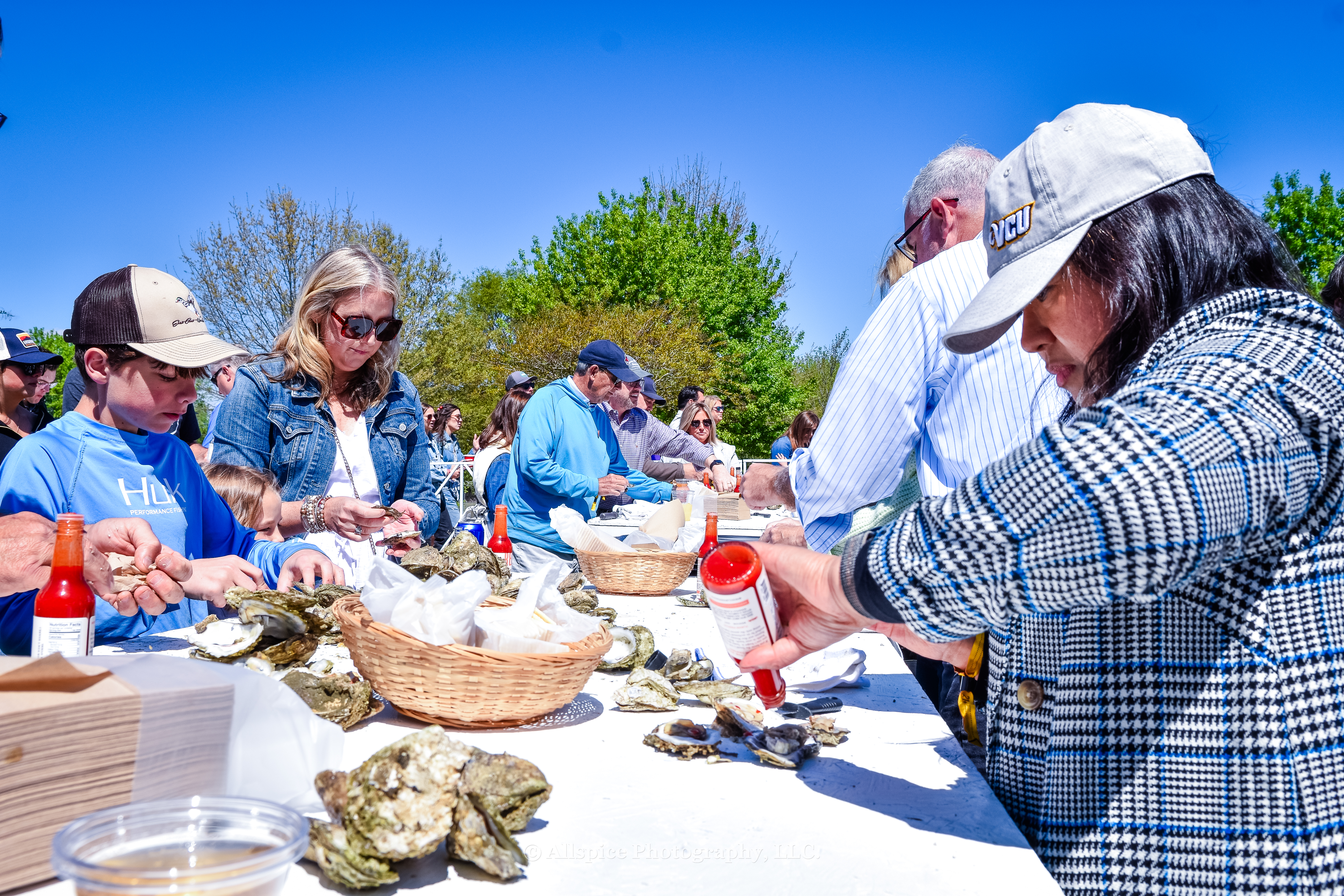 The Jones Oyster Co.'s oysters from the VIP area at Southern Roots Reunion in Travelers Rest, SC. Photo by Allspice Photography, LLC.