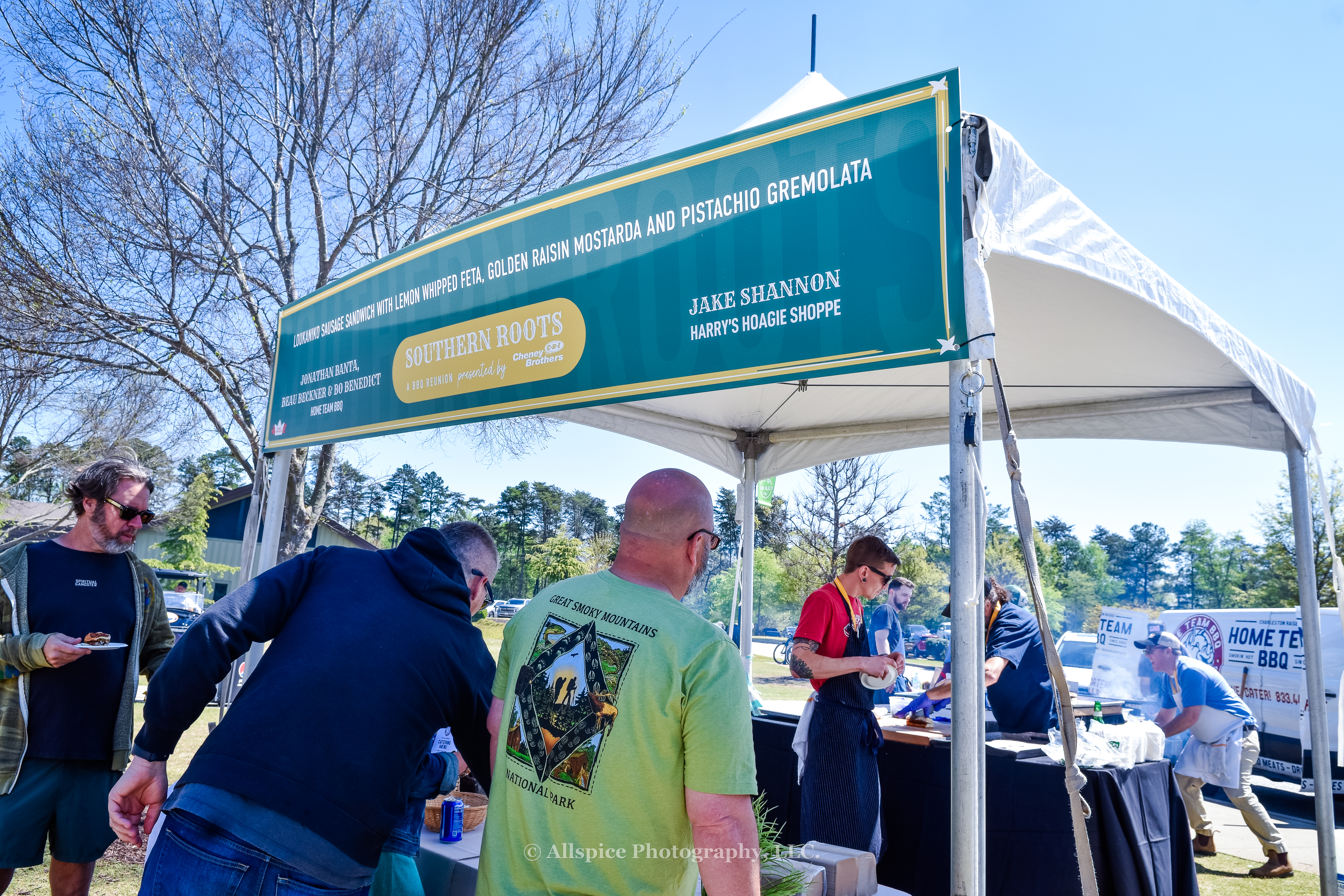 Home Team BBQ and Harry's Hoagie Shoppe at Southern Roots Reunion in Travelers Rest, SC. Photo by Allspice Photography, LLC.