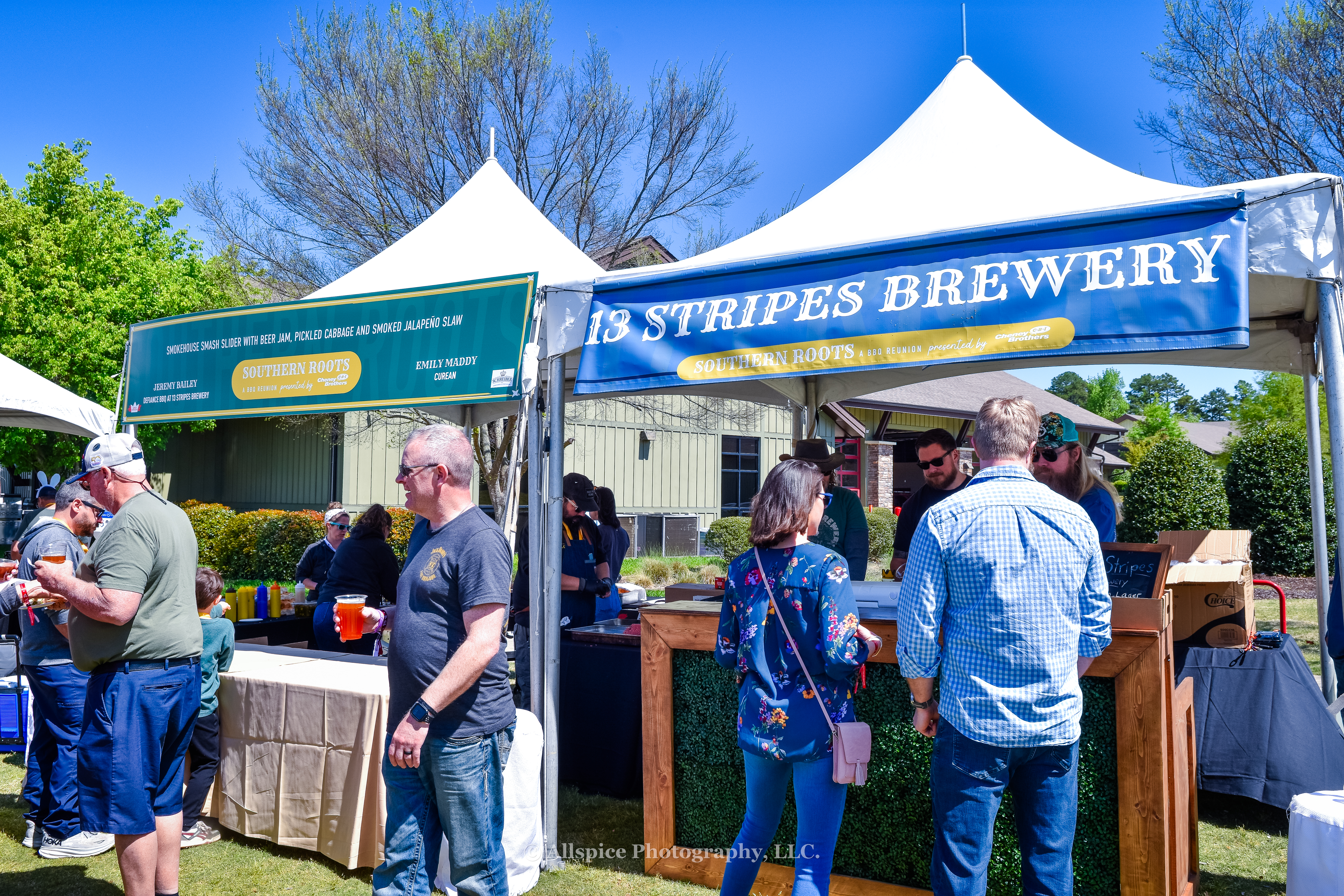 Beers from 13 Stripes Brewery at Southern Roots Reunion in Travelers Rest, SC. Photo by Allspice Photography, LLC.