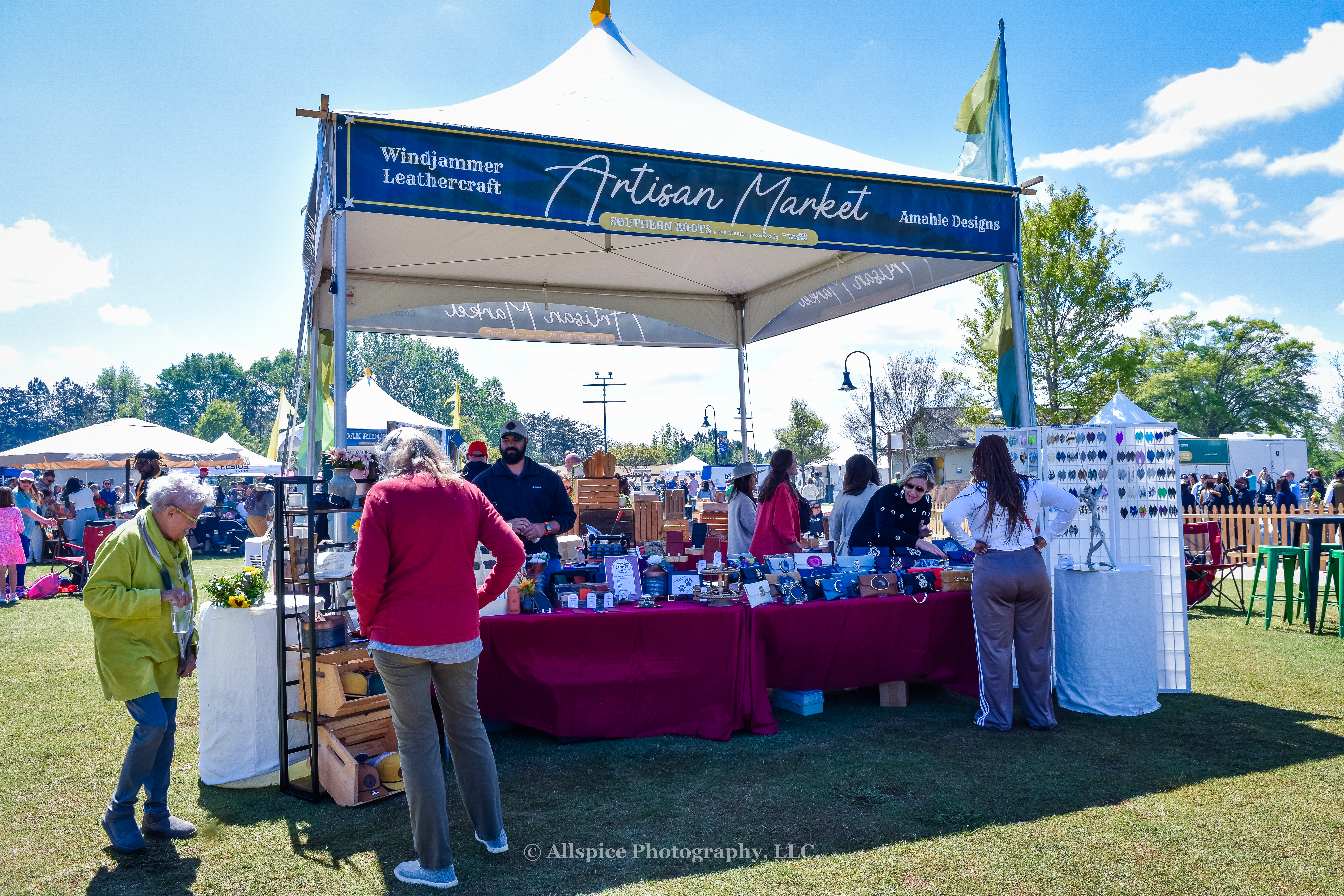 Windjammer Leathercraft and Amahle Designs at Southern Roots Reunion in Travelers Rest, SC. Photo by Allspice Photography, LLC.