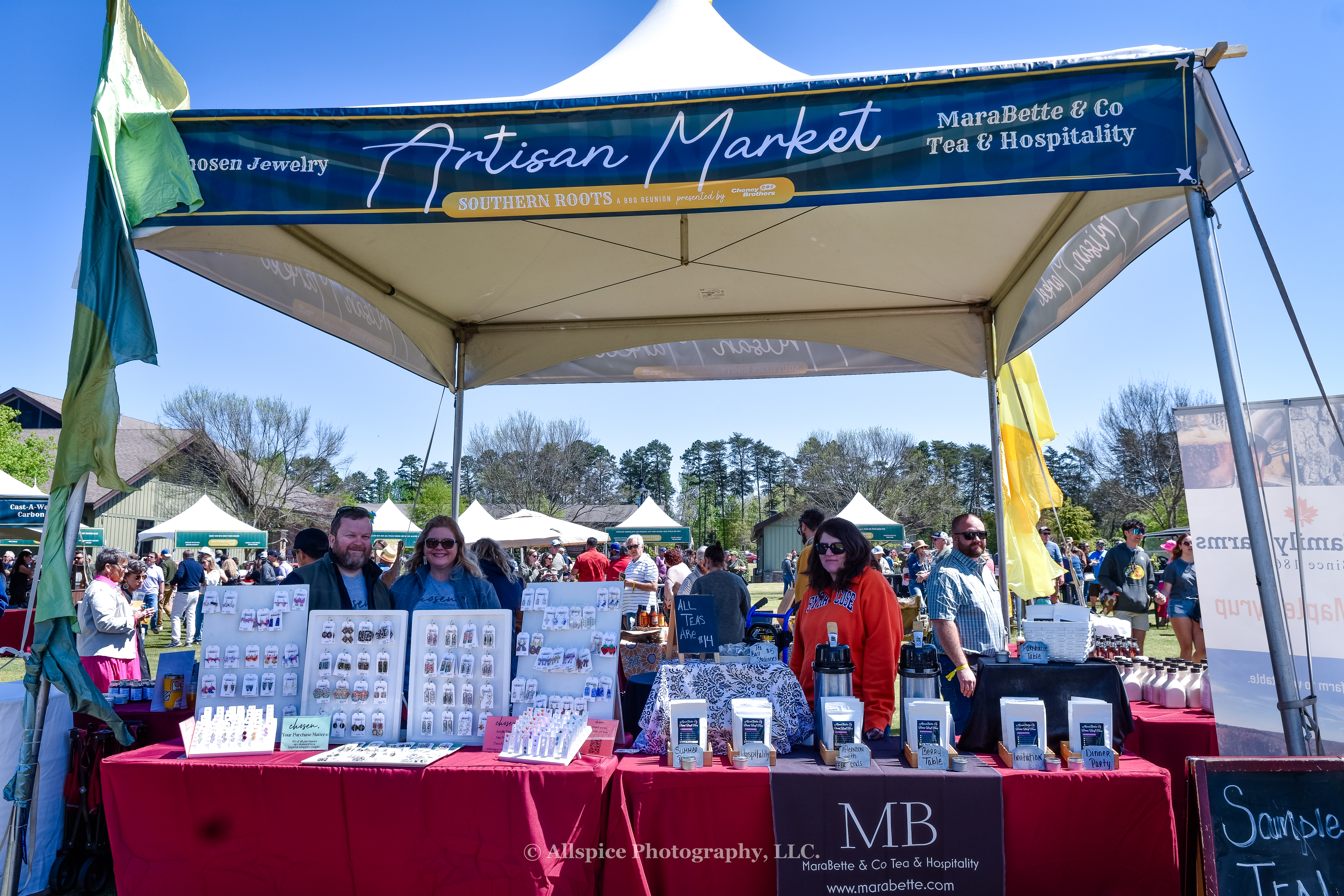 Chosen Jewelry and MaraBette & Co. Tea & Hospitality at Southern Roots Reunion in Travelers Rest, SC. Photo by Allspice Photography, LLC.