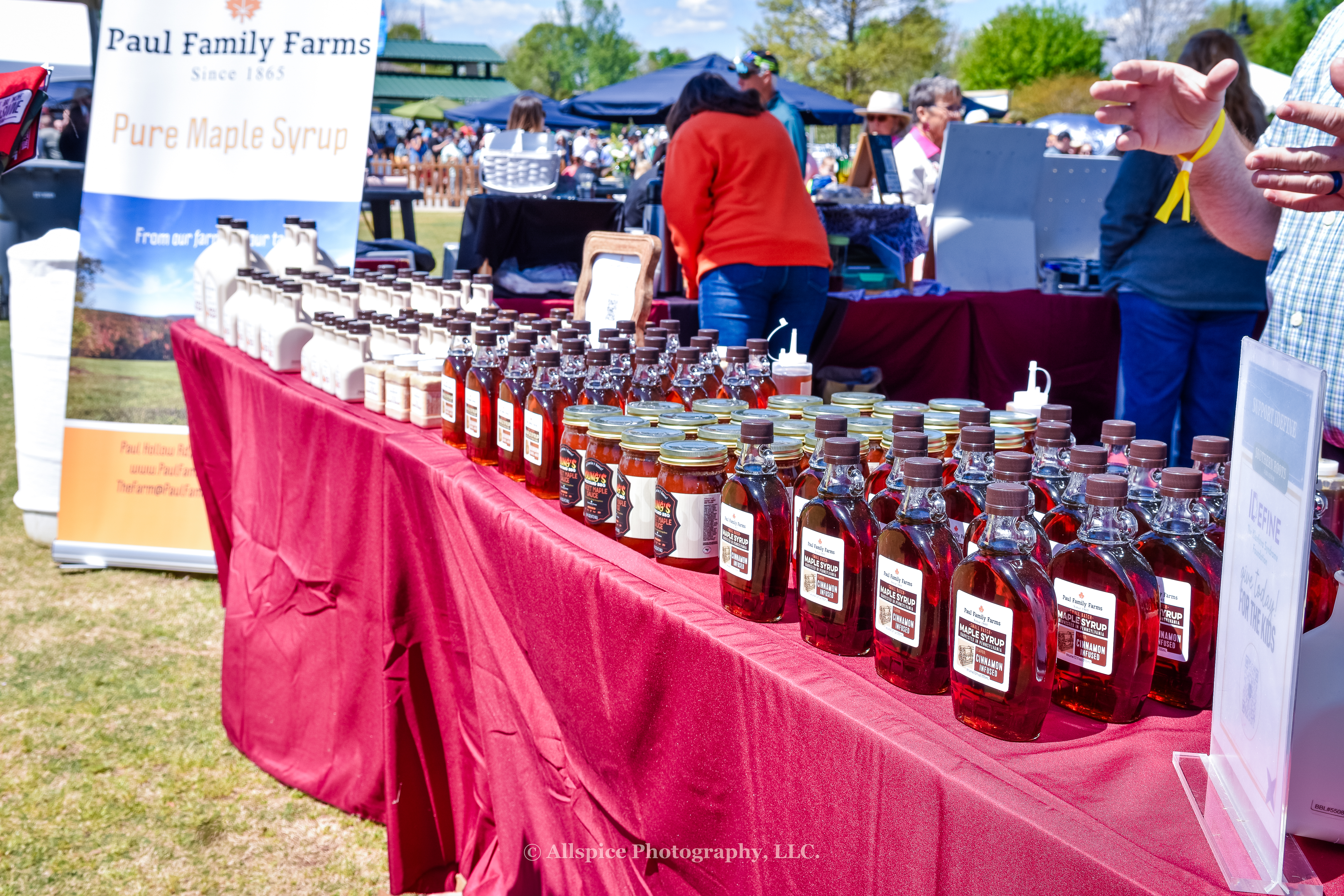 Paul Family Farms maple syrup and more at Southern Roots Reunion in Travelers Rest, SC. Photo by Allspice Photography, LLC.